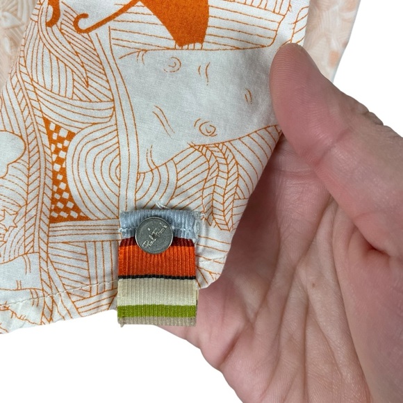 Paul Frank 2006 Orange & White Illustrated Long Sleeve Button-Down Shirt Size S - Picture 5 of 11